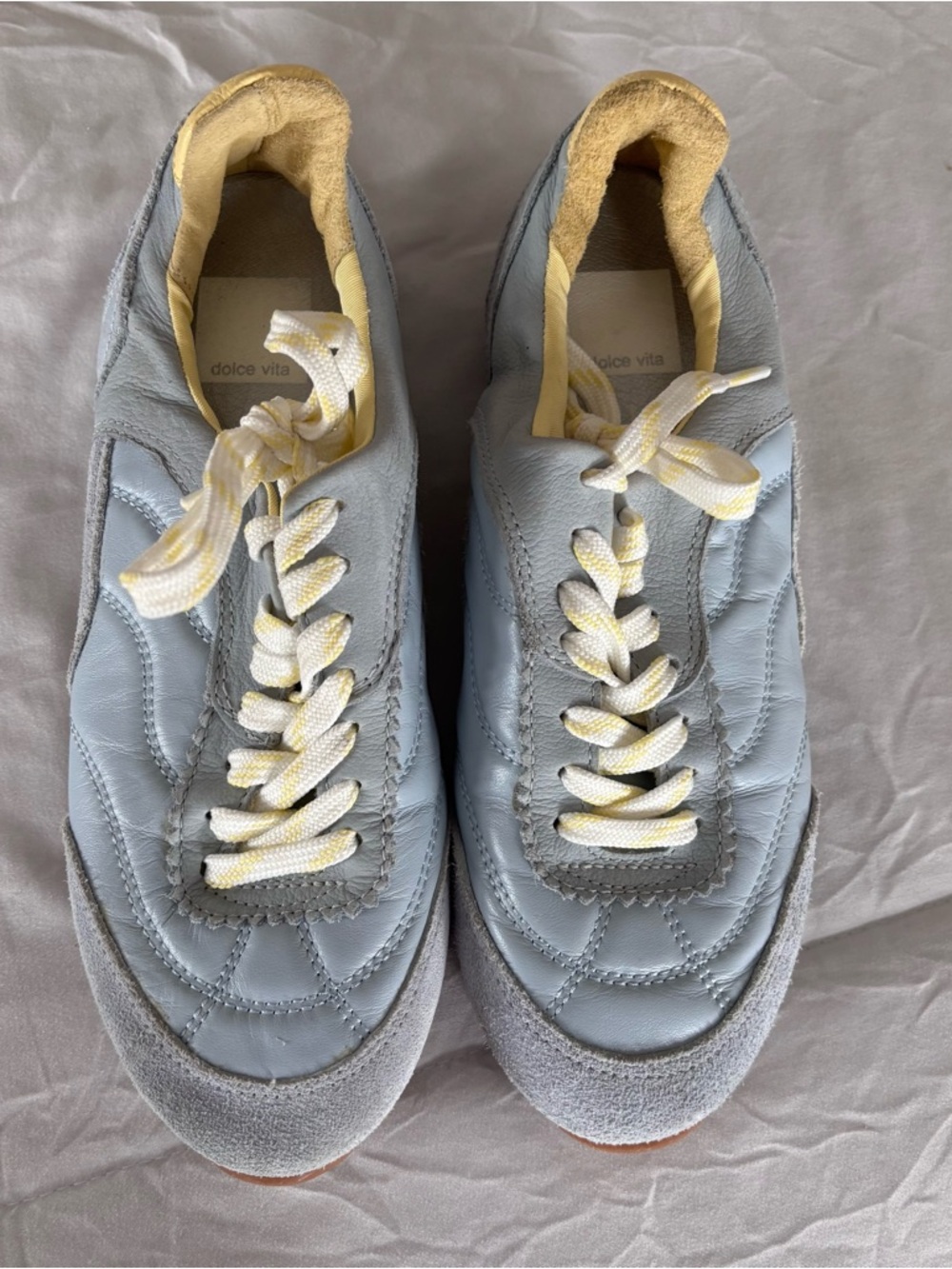 Dolce Vita Blue and Cream Polka Dot Toe Cap size 7